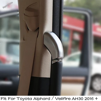 Iekšējo Logu Pīlārs B roku Balsts, Rokturis Greifers Bar Vāciņš Melns, 4GAB Toyota Alphard / Vellfire AH30 2016. - 2021. gadam Interjera Pielāgošanas Komplekts