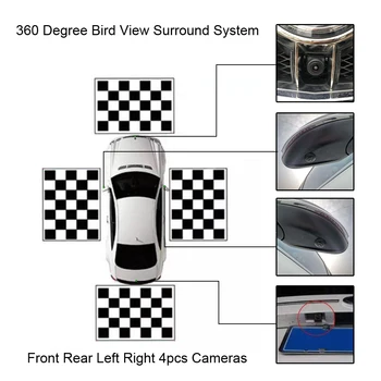 HD 360 Grādu Putnu Apskatītu Surround Sistēma Honda Civic 2019 Panorāmas Skats visapkārt skatiet Kameras