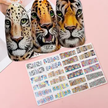 12Design/Lapa Leopards, Zebra Dzīvnieku Drukas Dizains, Nagu Uzlīmes, Ūdens Pārsūtīt Bildītes Kuģīši Ziemas Manikīrs, Nagu Dekori