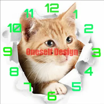 2021. gada tautas 5d dimanta krāsošana ar pulksteni kaķis 5d dimanta izšuvumi pilns komplekts ar pulksteni mājas dekorēšanas piederumi diy rāmis