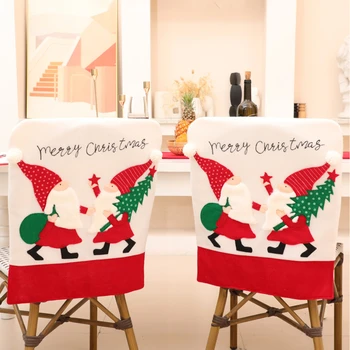 1gb Santa Hat Krēslu Pārvalki Ziemassvētku Dekori Vakariņas Krēslu Ziemassvētki Klp Nosaka Vakariņu Galda Cepuri Krēslu Atpakaļ Uz Mājām