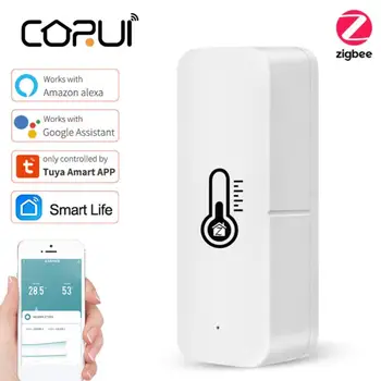 CORUI Tuya Smart ZigBee Temperatūras, Mitruma Sensoru, Smart Home Higrometru, Gudru Dzīvi Kontrole Saderīgs Ar Alexa, Google Home