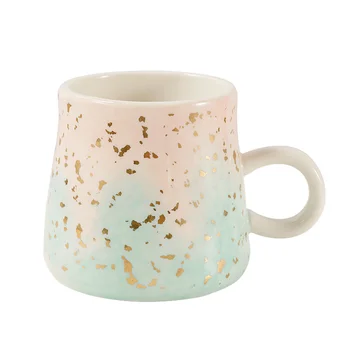 Ziemeļu Zelts Luksusa Zvaigžņu Keramikas Kafijas Krūzes ar Rokturi Meitenes Pāris Krūze Cute Radošais Piena Brokastu Tējas Tase Biroja Drinkware