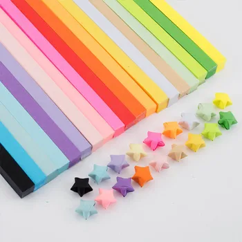 380/540/1030 Gab Krāsains Zvaigžņu Sloksnes Lucky Star Papīra Origami Komplekts DIY Handcraft Reizes Origami Dāvanu Materiāli Papīrs Apdare