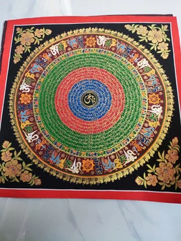 100% Roku apgleznoti Astoņus labus rakstus mandala Thangka Thang-ga Budistu ģimenes, Zālē, altāra sienu Dekoratīvais krāsojums mākslas A1