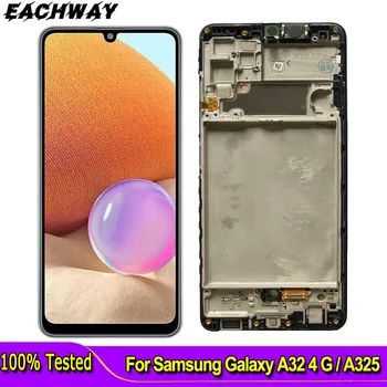 AMOLED Samsung Galaxy A325 LCD Displejs A325G SM A325M Touch Screen Digitizer Montāža Aizstāt Samsung A32 4G A325F LCD