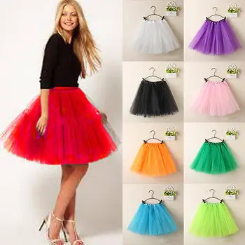 2020. gadam Jauniem Karstā Modes Sieviešu Meitene Tilla Tutu Mini Organza 3 layere Puse Svārki underskirt Dāmas Tīru Krāsu