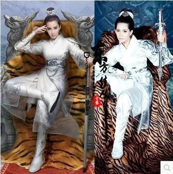 Jaunā Filma Ķīniešu Odyssey White Zhizhunbao Aktieris Kostīmu LiBingbing Web Spēle Kostīms ar Izšūtām Pilnu komplektu ar Zābakiem.