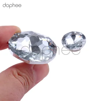 dophee 10pcs 16/18/25mm Dimanta Modelis Crystal Apdare Nagus Rhinestone Apaļas Pogas, Šūšanas Dīvāns DIY Pogas, Aksesuāri