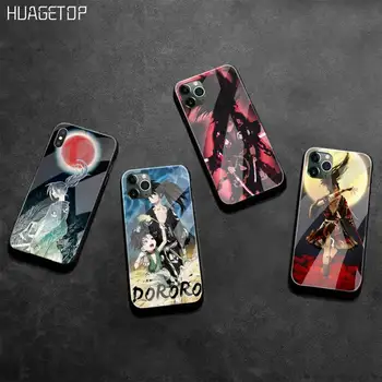 HUAGETOP Dororo Personalizētu Soft black Telefonu Gadījumā Rūdīts Stikls iPhone 11 Pro XR XS MAX 8 X 7 6S 6 Plus SE 