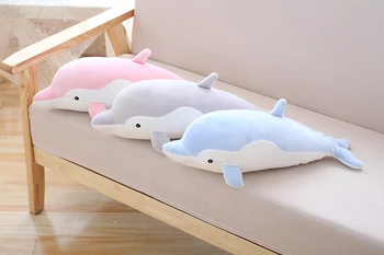 liela 120cm karikatūra delfīnu plīša rotaļlieta uz leju, kokvilna ir ļoti mīksta lelle miega spilvenu Ziemassvētku dāvanu s2475