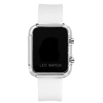 LED Elektronisko Vīriešu Skatīties Silikona Watchband Sakausējumu, Nerūsējošā Tērauda Sprādzes IC Mikroshēmā Sporta Ūdensnecaurlaidīgs Bērnu Digitālais pulkstenis