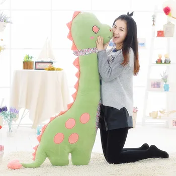 Dorimytrader Kawaii Anime Dinozauru Plīša Rotaļlieta Lieliem Mīksta Karikatūra Dinozauri Lelle Spilvena, lai Bērnu Dāvanu Radošo Apdare 140cm