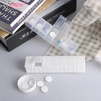 Iknedēļas Ceļojumu Pill Box Turētājā, Medikamentu Uzglabāšanas Organizators Konteineru Narkotiku Tablete Dozatoru Neatkarīgu Režģu Plastmasas Tableti Gadījumā