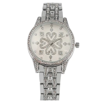 Sieviešu Kvarca Skatīties Elegants Balts Dekoratīvais Modelis Skalu rokas Pulkstenis Radošo Diamond-encrusted Skatīties uz Sieviešu Diametrs 34mm gabals