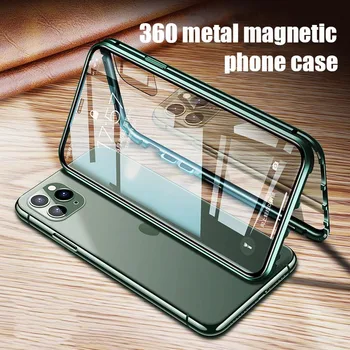 2022 Jauna 360 Grādu Metāla Magnētiskās Stikla Gadījumā, iPhone 14 ProMax 14 Max 14Pro 14 High-end HD Vāciņu