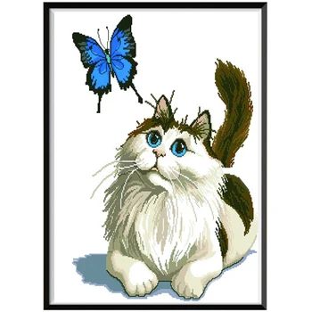 5d Dimanta Krāsošana Diy Dzīvnieku Mozaīkas Dimanta Krāsošana Kaķis Cross Stitch Komplektu, Mājas Apdares, Sienu Apdares Dāvanu