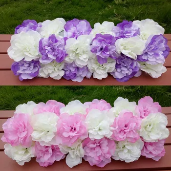 50CM DIY kāzu ziedu sienu apdare piegādes dahlia rožu mākslīgo ziedu rindu apdare kāzu fona mājas apdare
