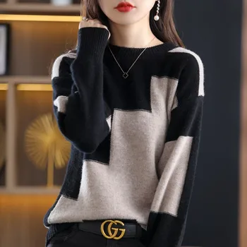 Jauno Modes 2022. Gada Pavasara Rudens Sieviešu Džemperi Mīksti Silti Adīti Džemperi Džemperi Dāma